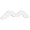 Ekena Millwork Pitch Midway Architectural Grade PVC Gable Pediment, 36"W x 13 1/2"H x 1"P (9/12) GPP036X014X100MID - alternate 1